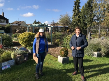 MP Maria Miller visited Inspero’s community garden in Kempshott